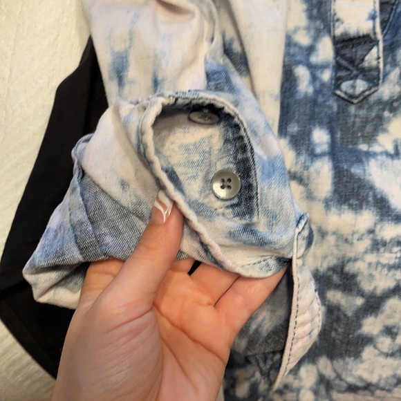 Bleached denim tie dye tunic shirt - Picture 4 of 4